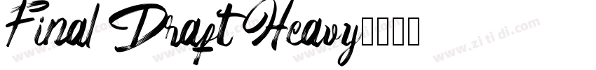 Final Draft Heavy字体转换
